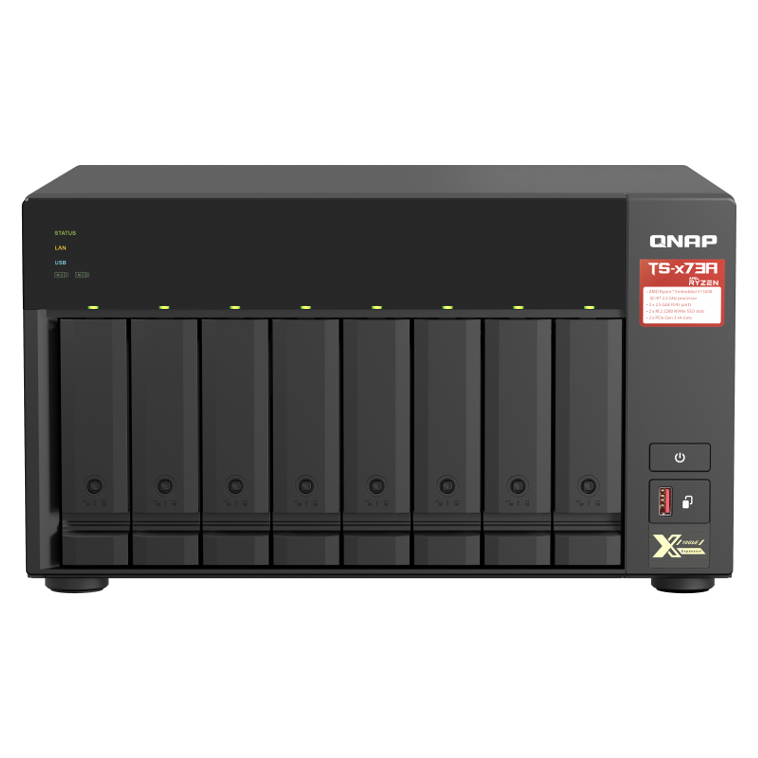 QNAP TS-873A Servidor NAS Con 8 Bahías Ryzen V1500B 1