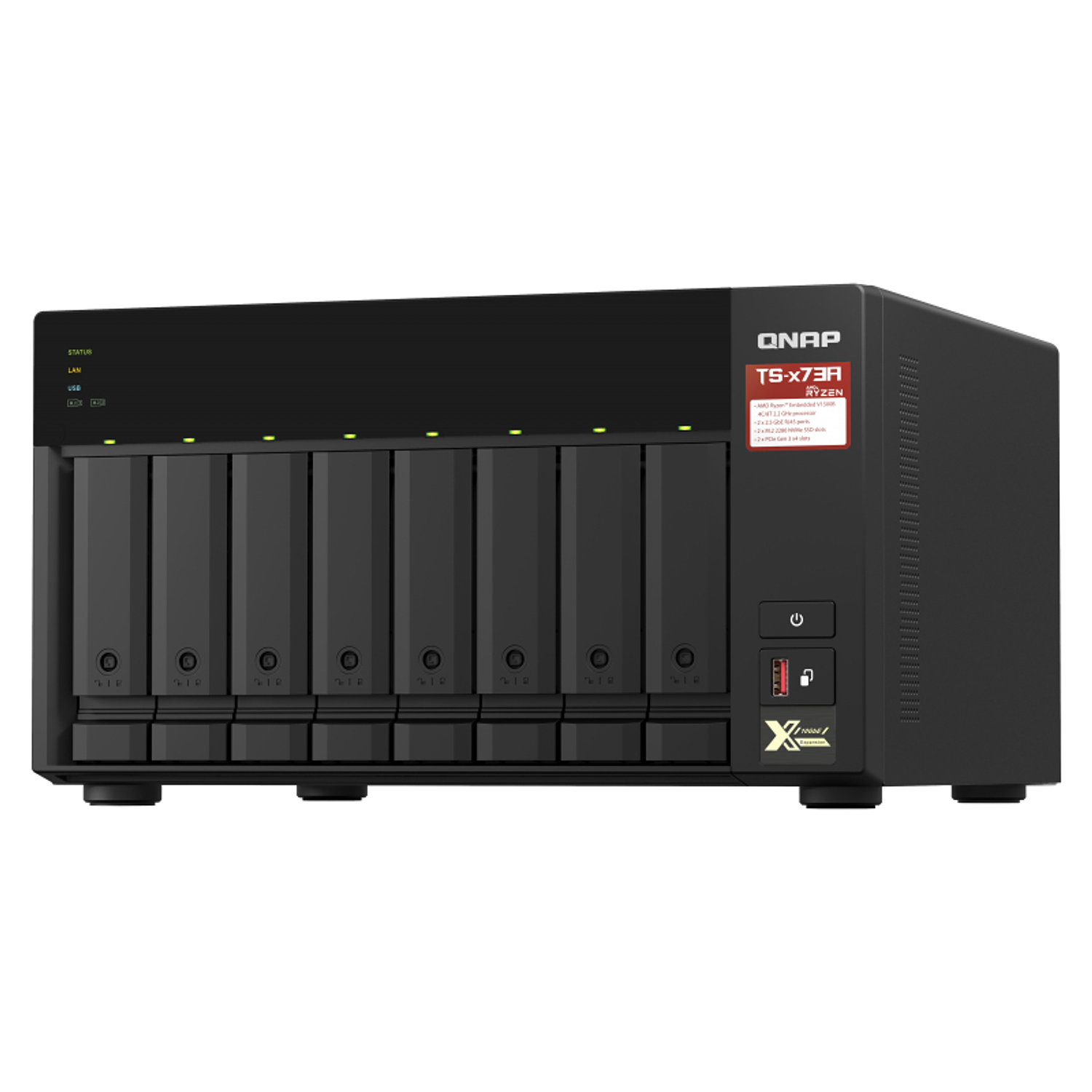 QNAP TS-873A Servidor NAS Con 8 Bahías Ryzen V1500B 2