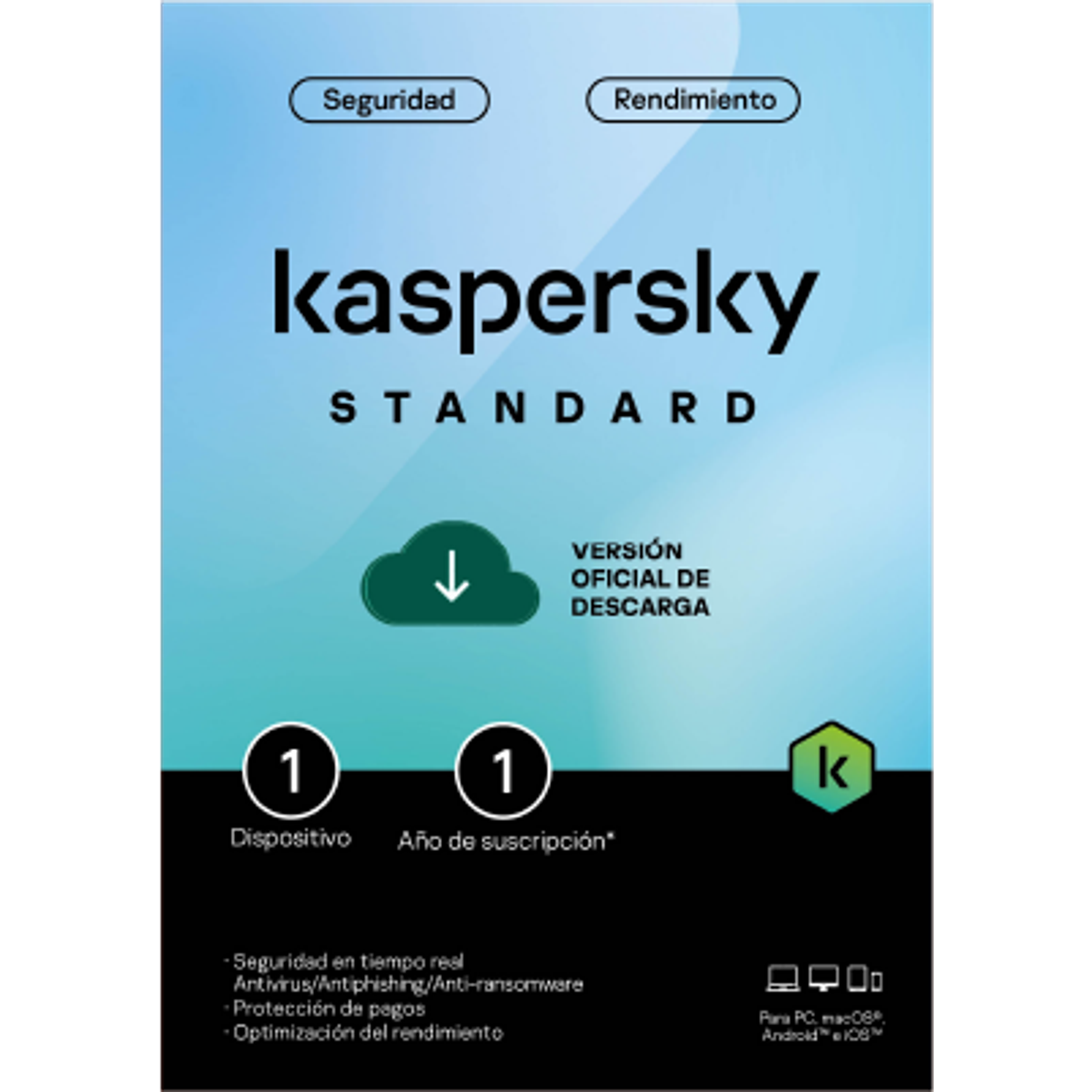 Kaspersky Standard Antivirus 5 Dispositivos 1 Año Descargable