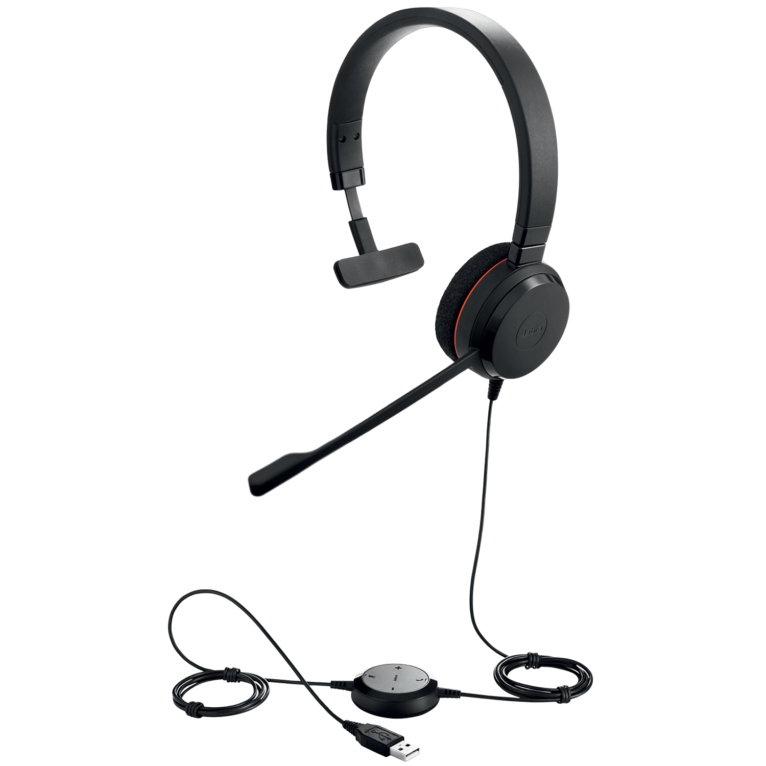 Jabra Evolve 20 MS Audífonos Monoaural USB 2