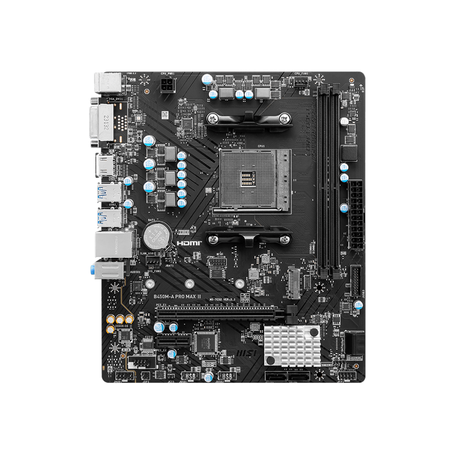 MSI B450M-A PRO MAX II Tarjeta Madre AMD B450 1