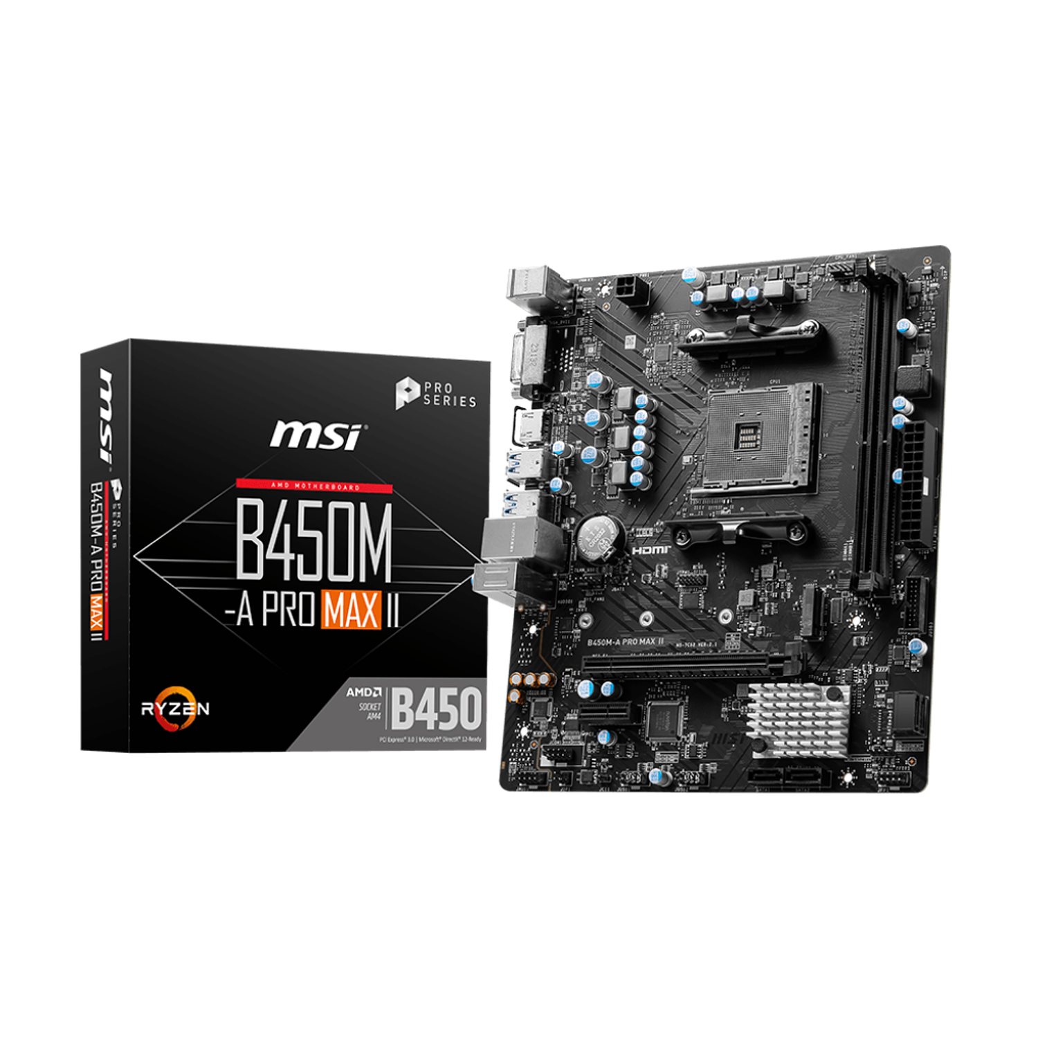 MSI B450M-A PRO MAX II Tarjeta Madre AMD B450 5