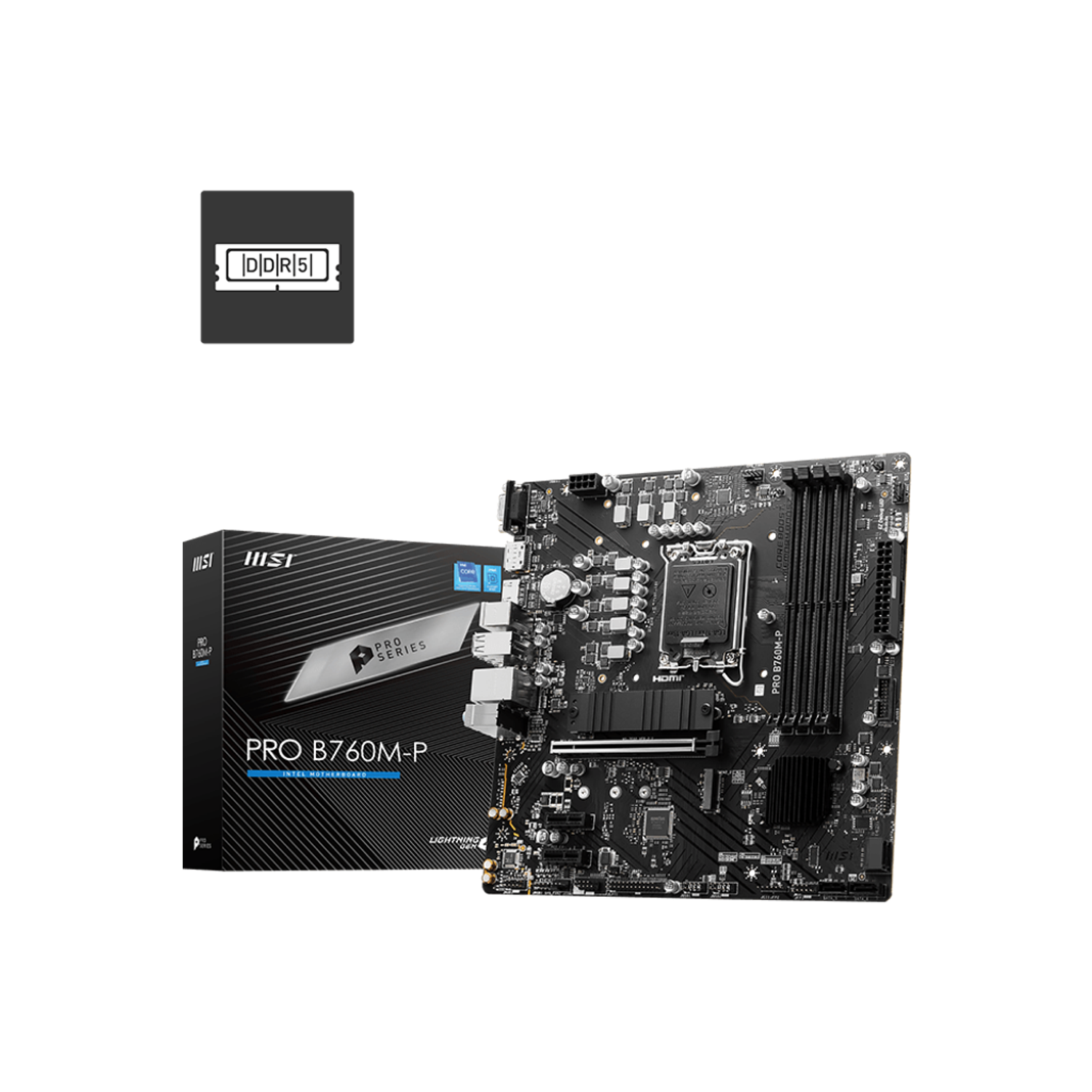 MSI PRO B760M-P Placa Madre Chipset Socket LGA 1700 5