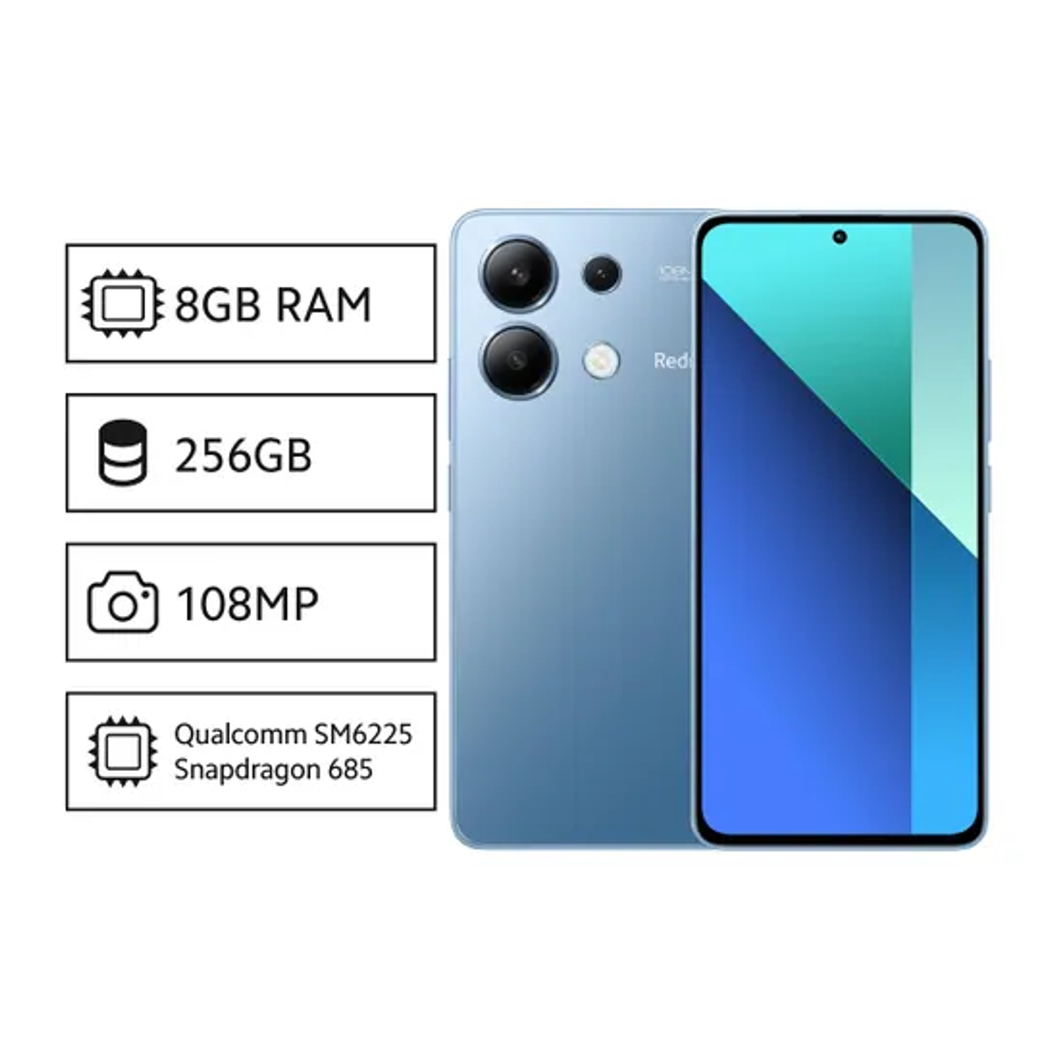 Xiaomi Redmi Note 13 EU 8GB+256GB Celular Color Azul  1