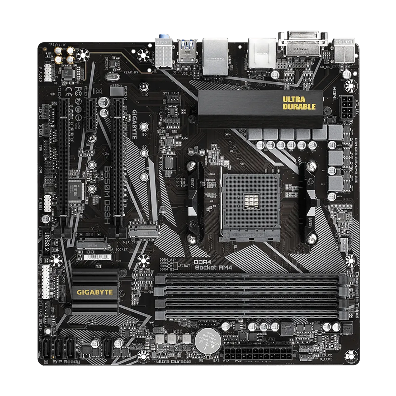 Gigabyte B550M DS3H - 1.0 Placa Madre Micro ATX Socket AM4 AMD B550 Chipset 1