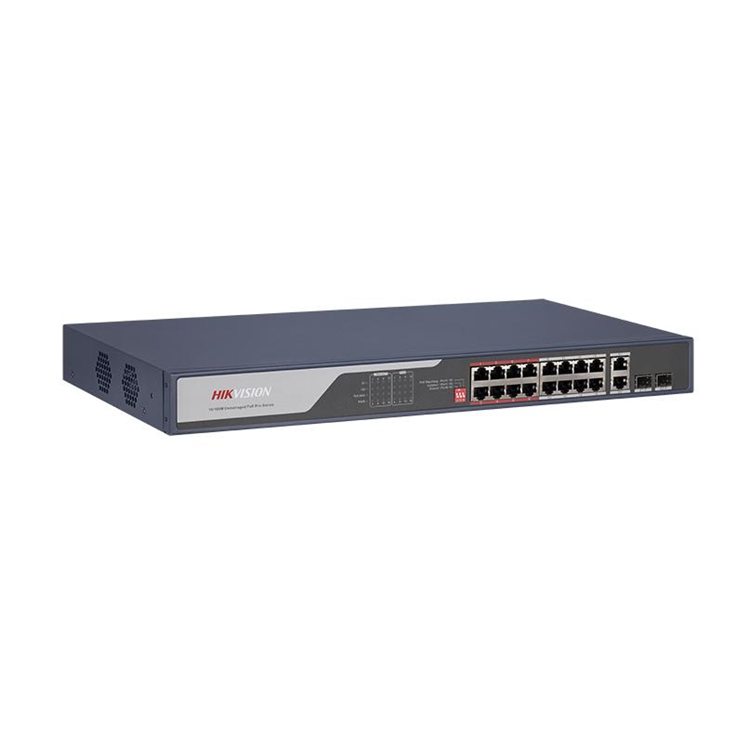 Hikvision DS-3E0318P-E Switch sin Gestionar 16 x 10/100 (PoE+) + 2 x Gigabit SFP 1