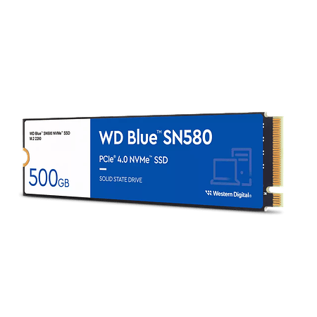 Western Digital Blue SN580 Disco SSD 500 GB Interno M.2 2280 PCIe 4.0 x4 (NVMe)