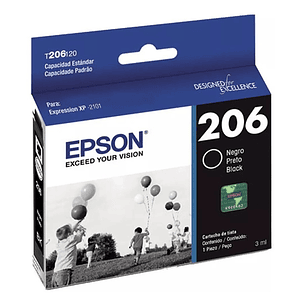 Epson 206 Cartucho De Tinta Color Negro