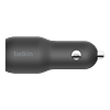 Belkin CCB004bt1MBK-B5 Cargador De Coche Dual Con PPS 37W