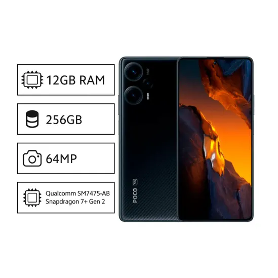 Xiaomi POCO F5 12GB+256GB Celular Color Negro