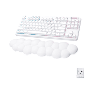 Logitech G715 Teclado Mecánico Inalambrico RGB Switch GX, LIGHTSPEED/Bluetooth, Inglés, Color Blanco