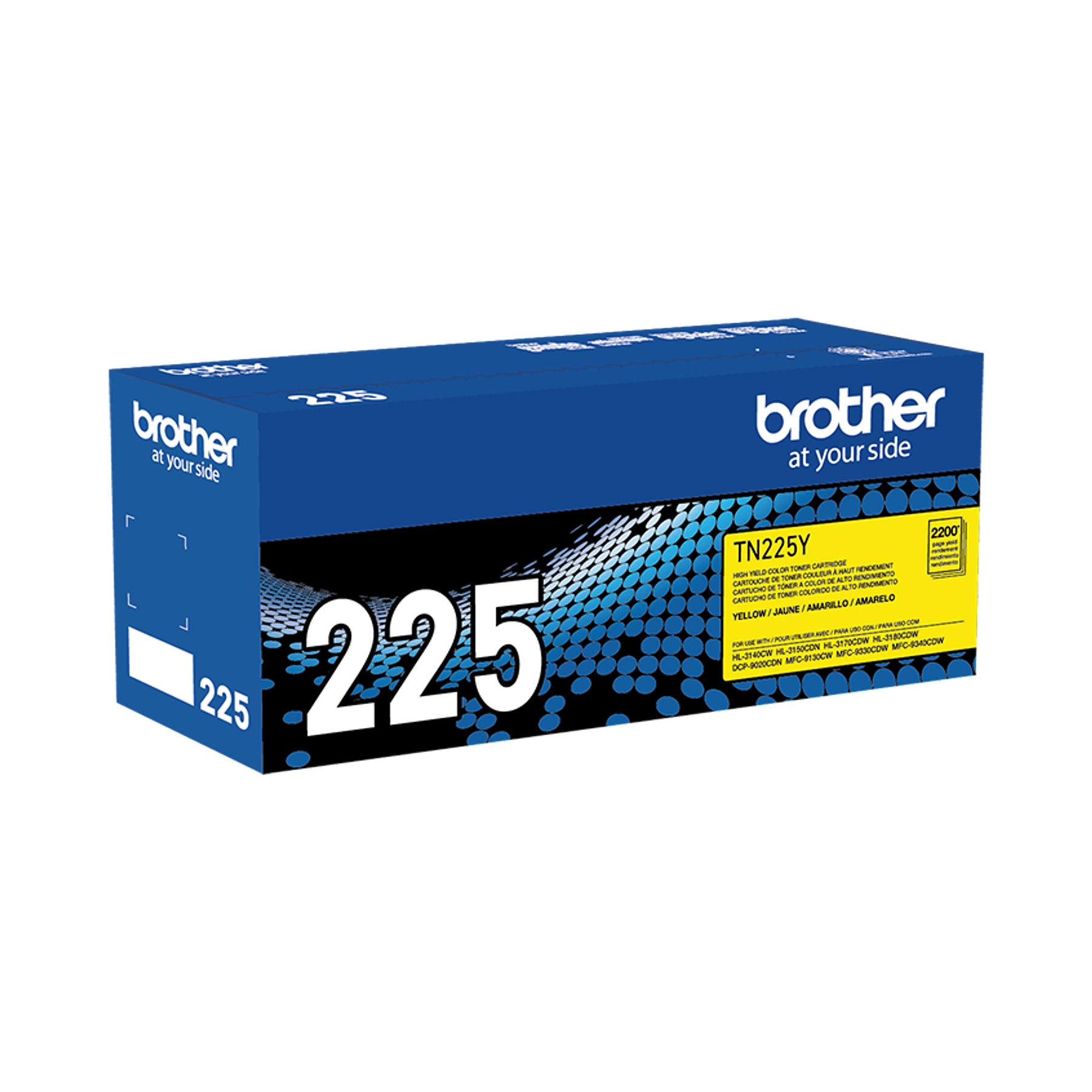 Brother TN-225Y Tóner Amarillo de Alto Rendimiento de 2.200 Páginas