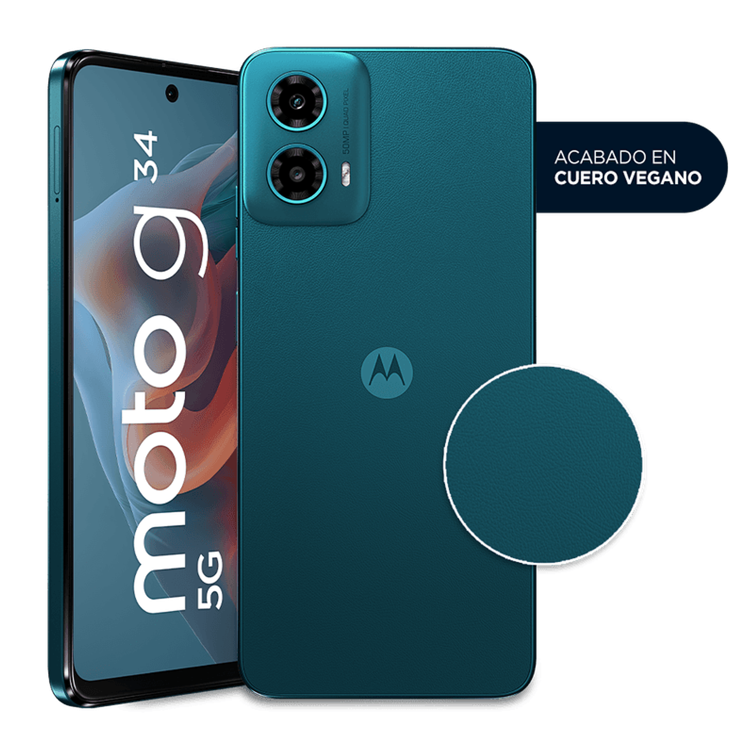 Motorola G34 8GB+256 GB Celular Color Verde Oceano 4