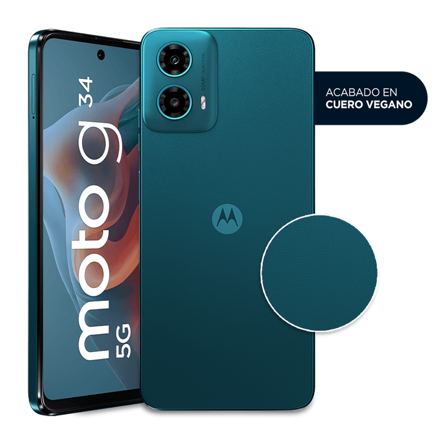 Motorola G34 8GB+256 GB Celular Color Verde Oceano