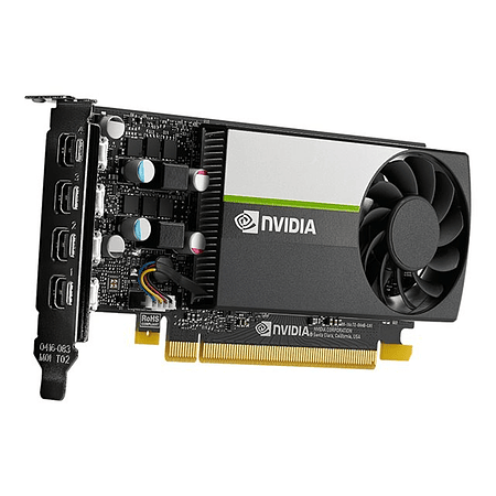 NVIDIA Tarjeta Gráfica T1000 4 GB GDDR6 PCIe 3.0 x16 Perfil Bajo 4 x Mini DisplayPort