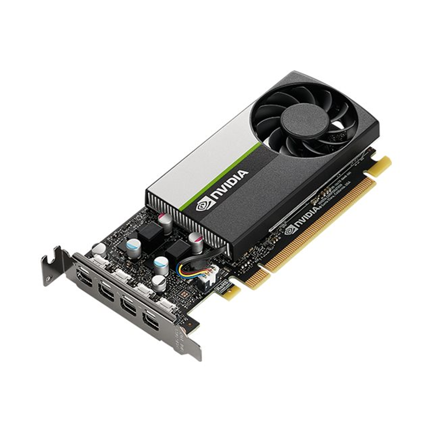 NVIDIA Tarjeta Gráfica T1000 4 GB GDDR6 PCIe 3.0 x16 Perfil Bajo 4 x Mini DisplayPort 3