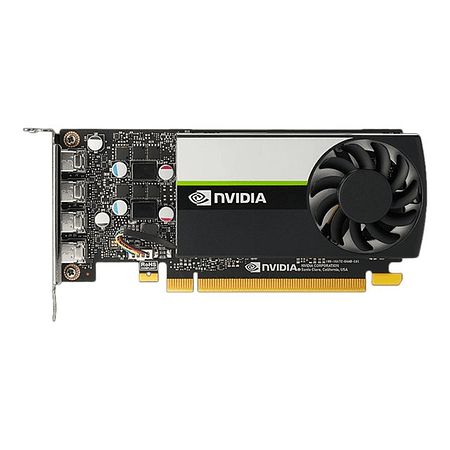 NVIDIA Tarjeta Gráfica T1000 4 GB GDDR6 PCIe 3.0 x16 Perfil Bajo 4 x Mini DisplayPort