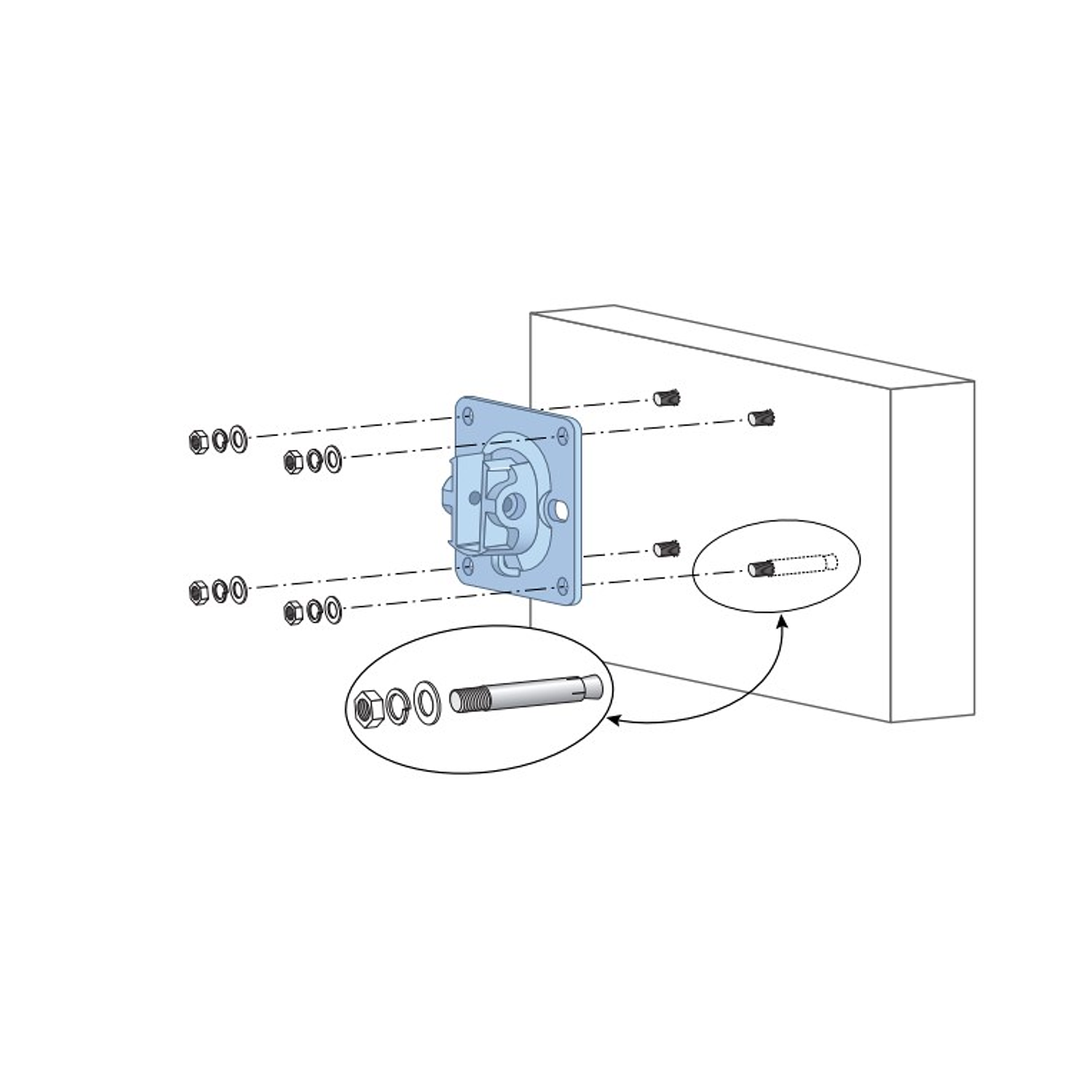 HPE Aruba AP-270-MNT-H2 Kit de Montaje en Pared y Techo para Dispositivos de Red 1