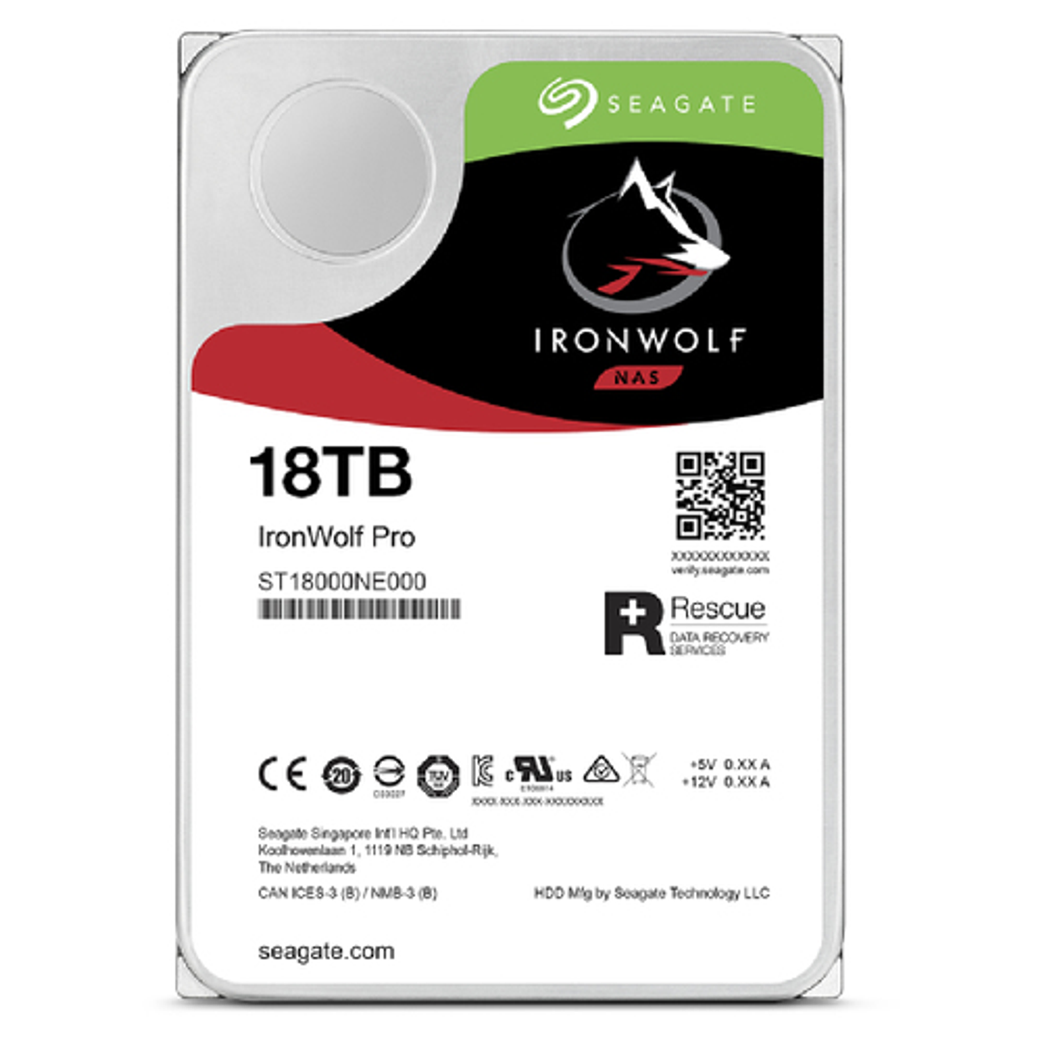 Seagate IronWolf Pro ST18000NT001  Disco Duro 18 TB Interno 3.5