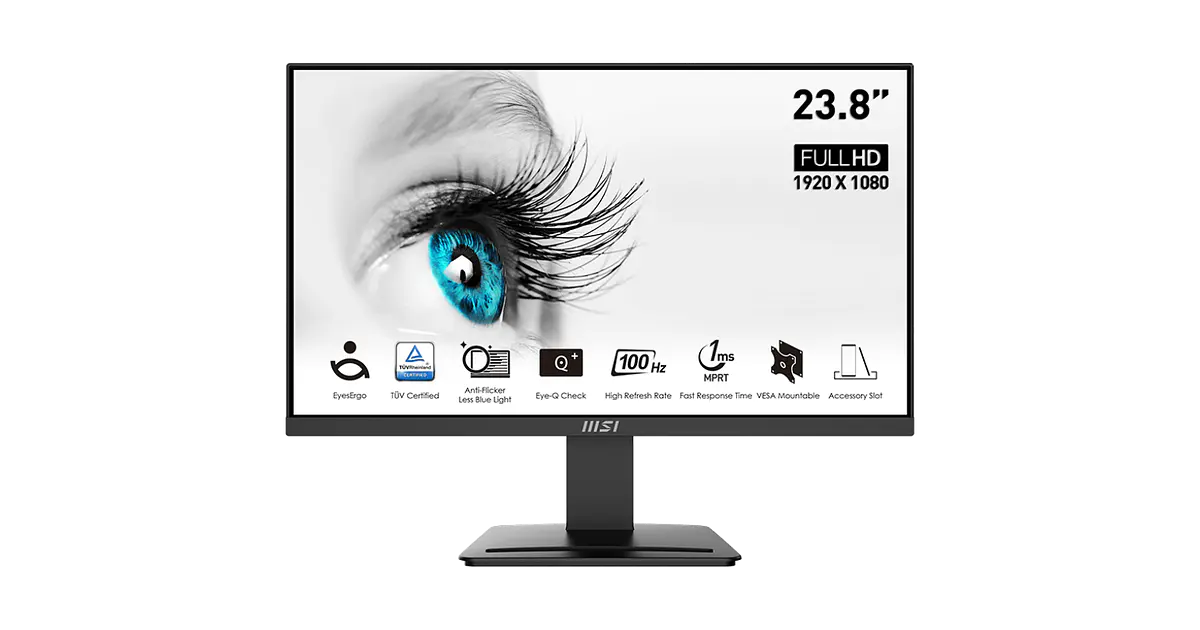 MSI Monitor PRO MP2412 23.8 Pulgadas HDMI Displayport