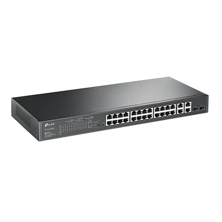 TP-Link Smart PoE Switch TL-SL2428P Inteligente JetStream de 24 Puertos PoE +a 10/100 Mbps + 4 Puertos Gigabit