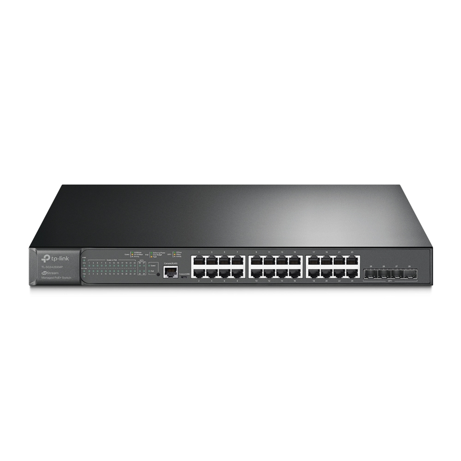 TP-Link TL-SG3428XMP Switch Administrado L2+ JetStream de 24 Puertos Gigabit PoE+ y 4 Puertos 10GE SFP+ 1