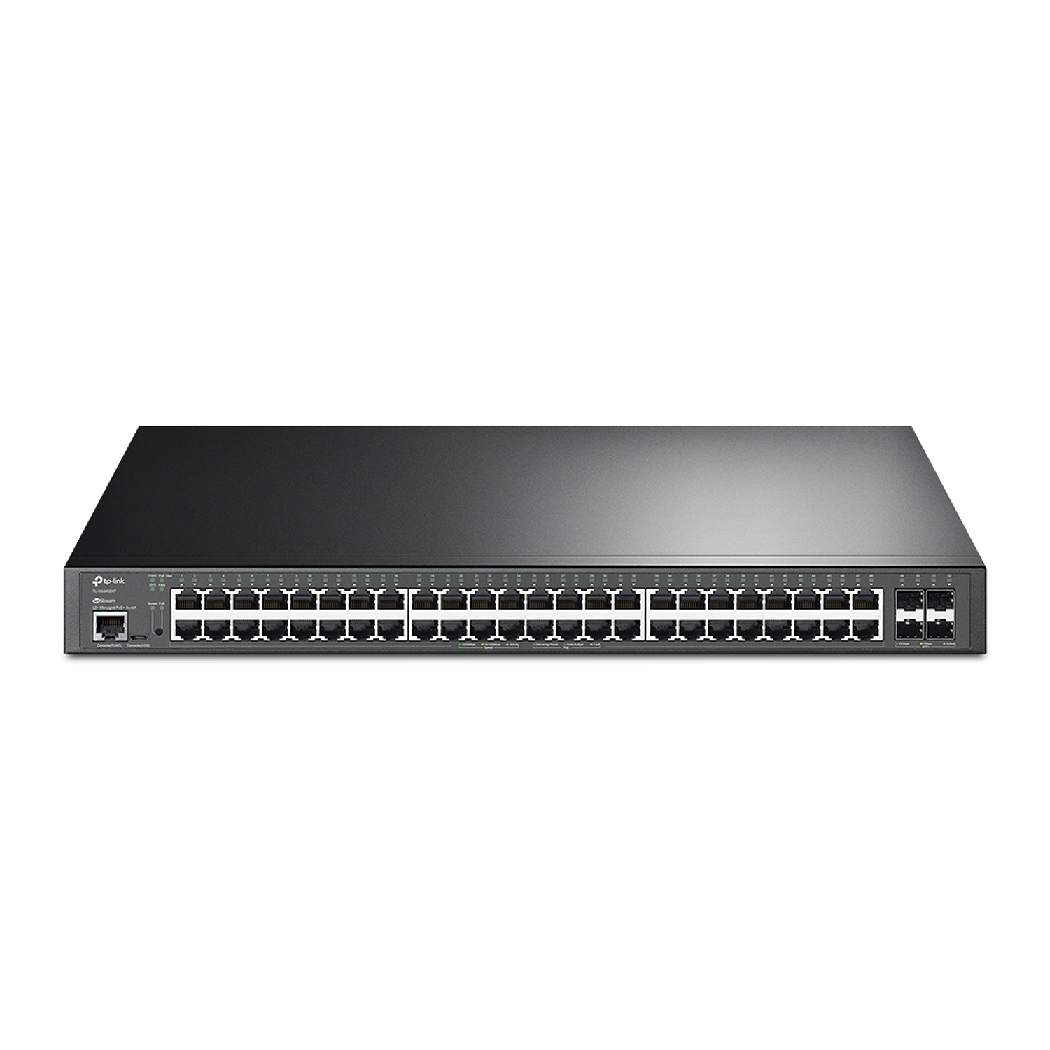 TP-Link TL-SG3452XP Switch Administrado JetStream de 48 Puertos Gigabit y 4 Puertos 10GE SFP+ L2+ con 48 Puertos PoE+ 1