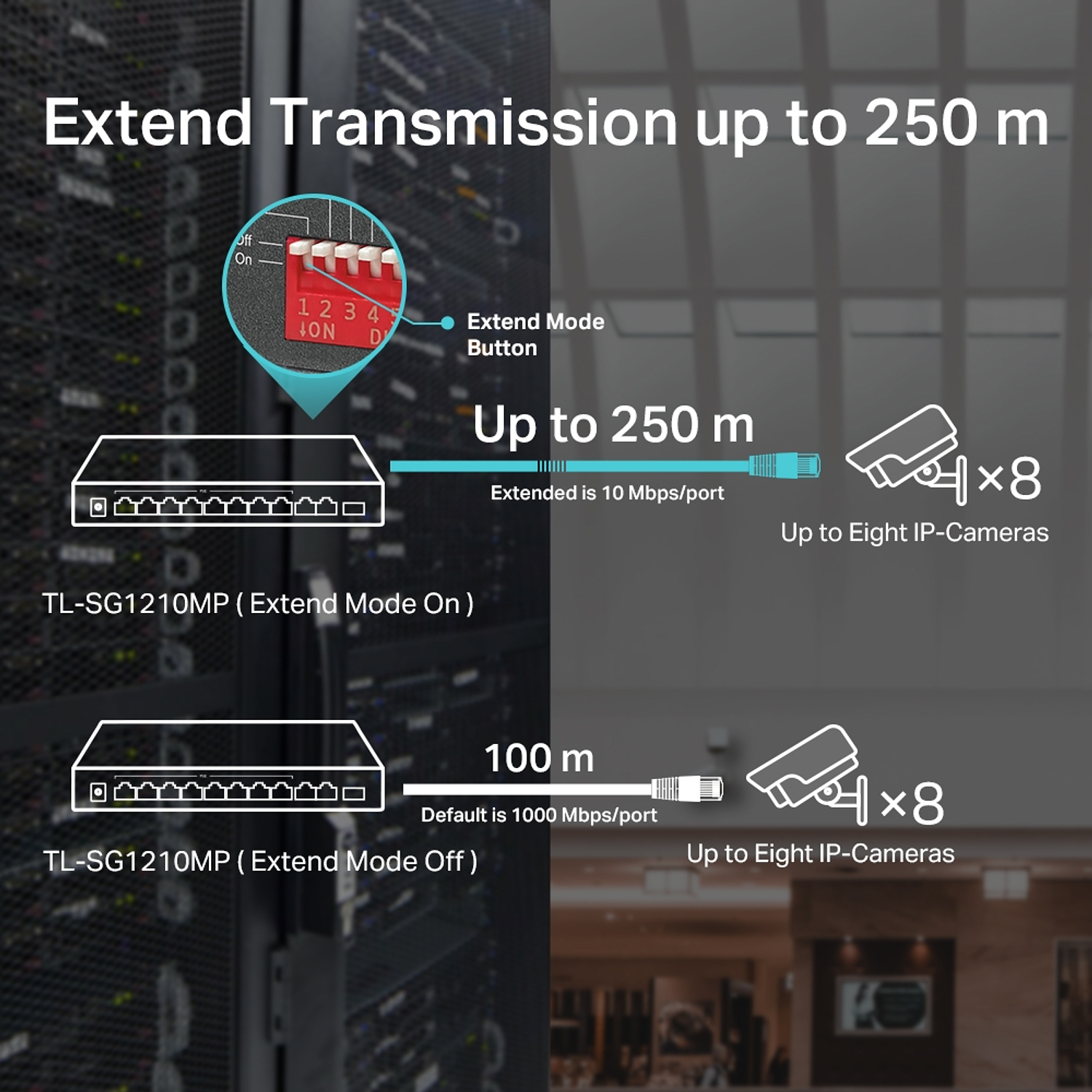 TP-Link TL-SG1210MP Switch de Escritorio Gigabit de 10 Puertos con PoE + de 8 Puertos 8