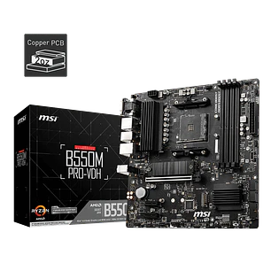 MSI B550M PRO-VDH Placa Madre 3ra Gen AMD Ryzen