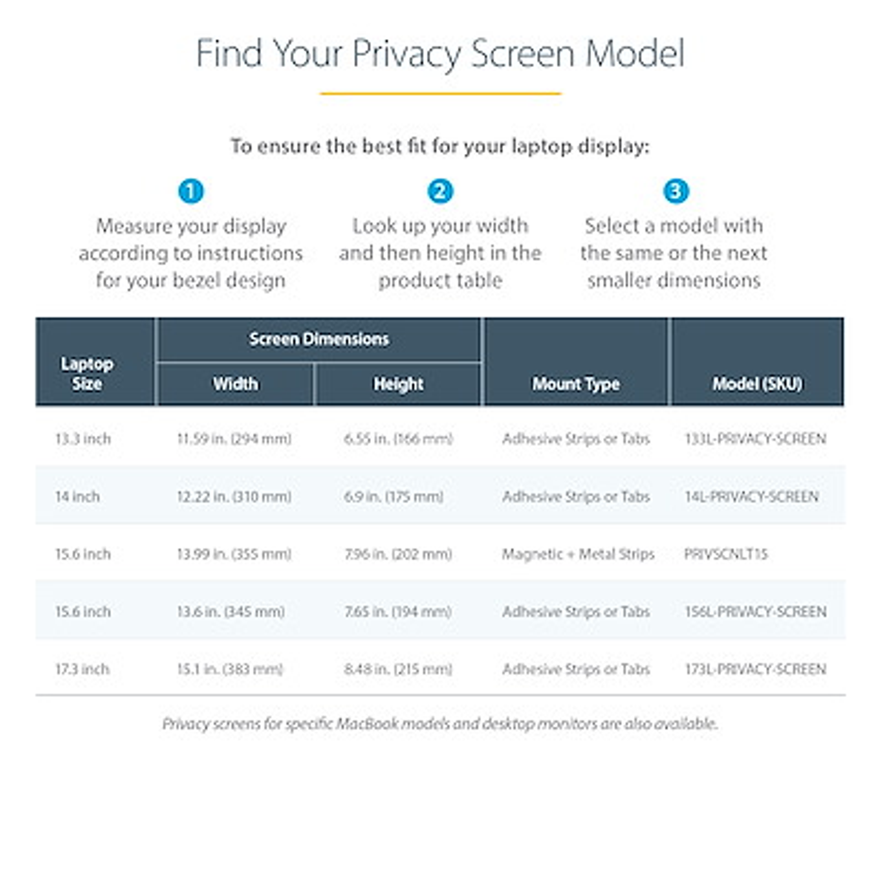 StarTech Filtro De Privacidad StarTech Notebook