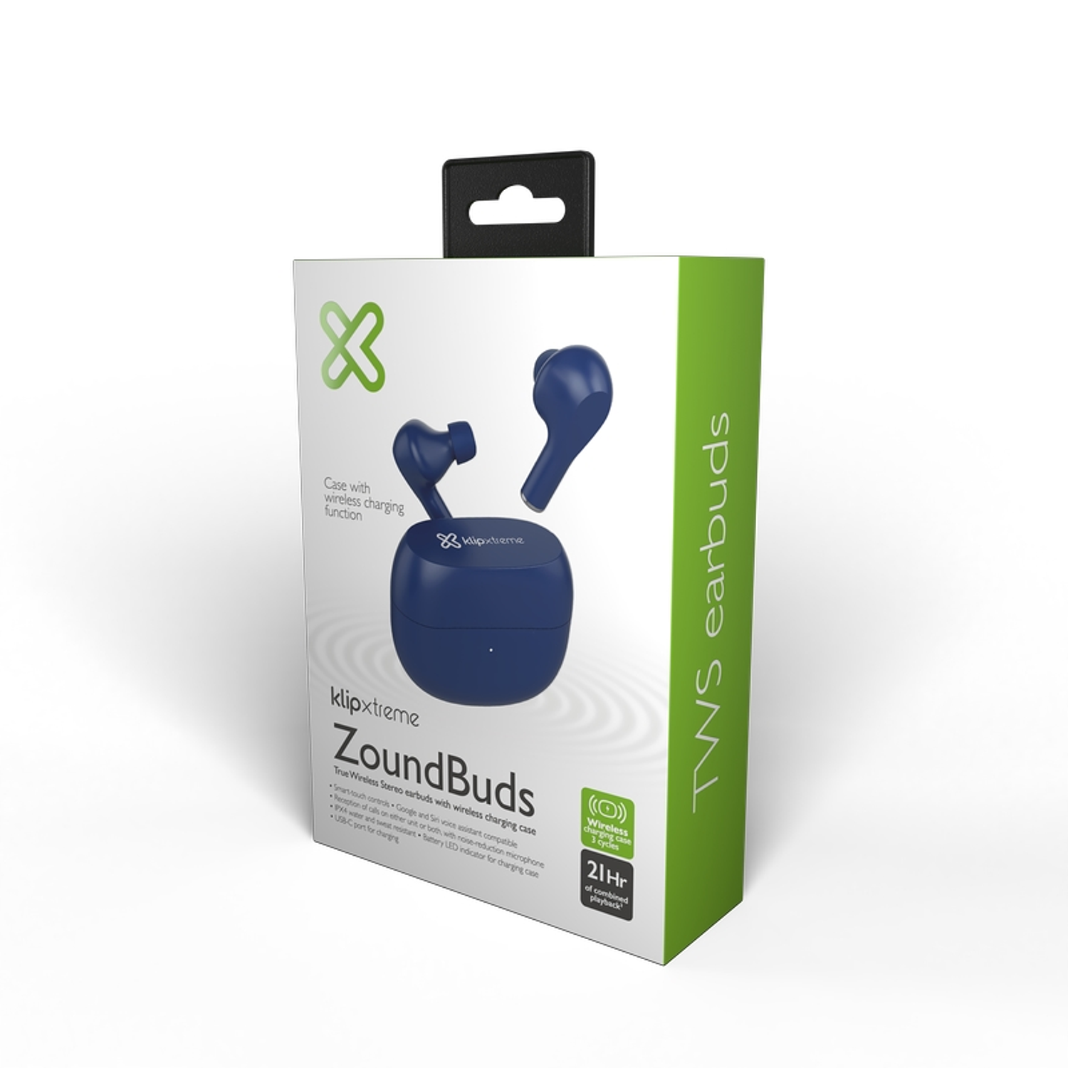 Klipxtreme ZoundBuds, Audífonos Bluetooth, TWS, Controles Táctiles, IPX4, Azul 2