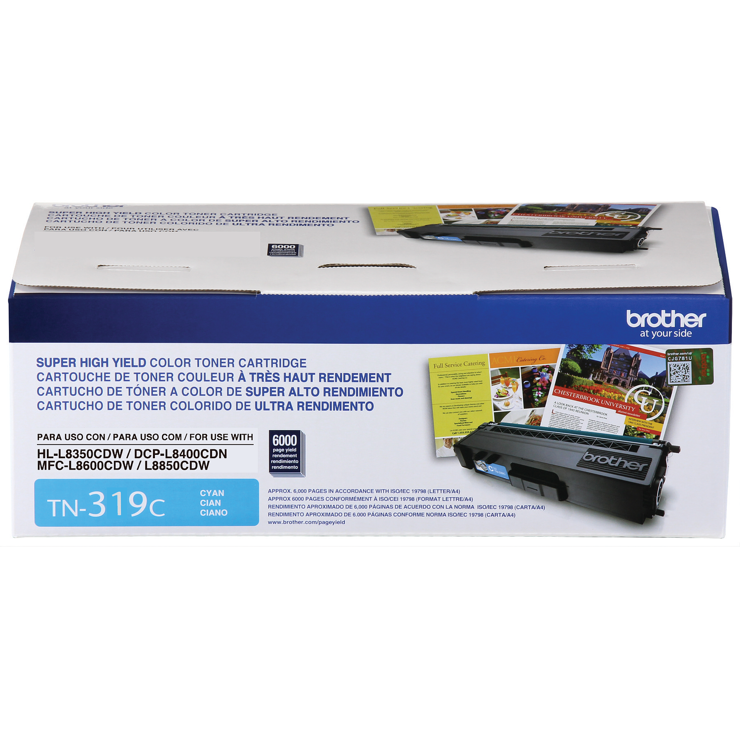 Brother TN-319C Tóner Alto Rendimiento Color Cián 6.000 páginas 