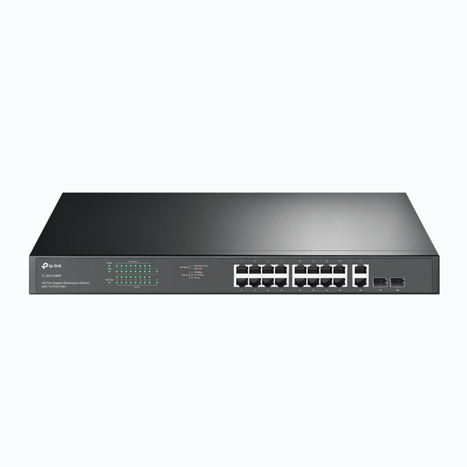 TP-Link TL-SG1218MP Switch de Montaje en Bastidor Gigabit de 18 Puertos con 16 Puertos PoE + 1