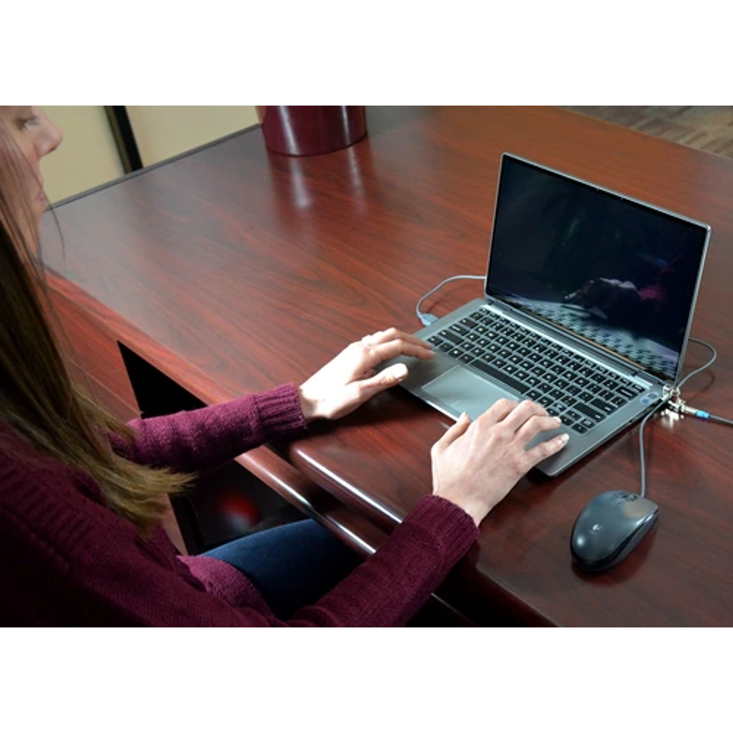 Dell Noble TZ04T Candado Seguridad Compacto Con Llave Cilíndrica Color Plata 5