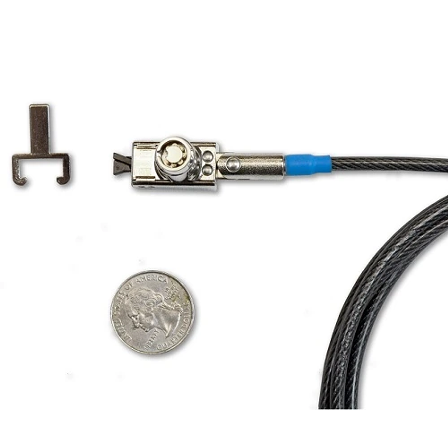 Dell Noble TZ04T Candado Seguridad Compacto Con Llave Cilíndrica Color Plata 3