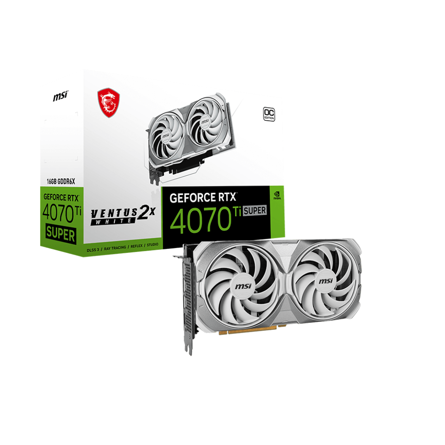 GeForce RTX 4070 Ti Super 16G Ventus 2X Blanco OC Tarjeta Grafica 1
