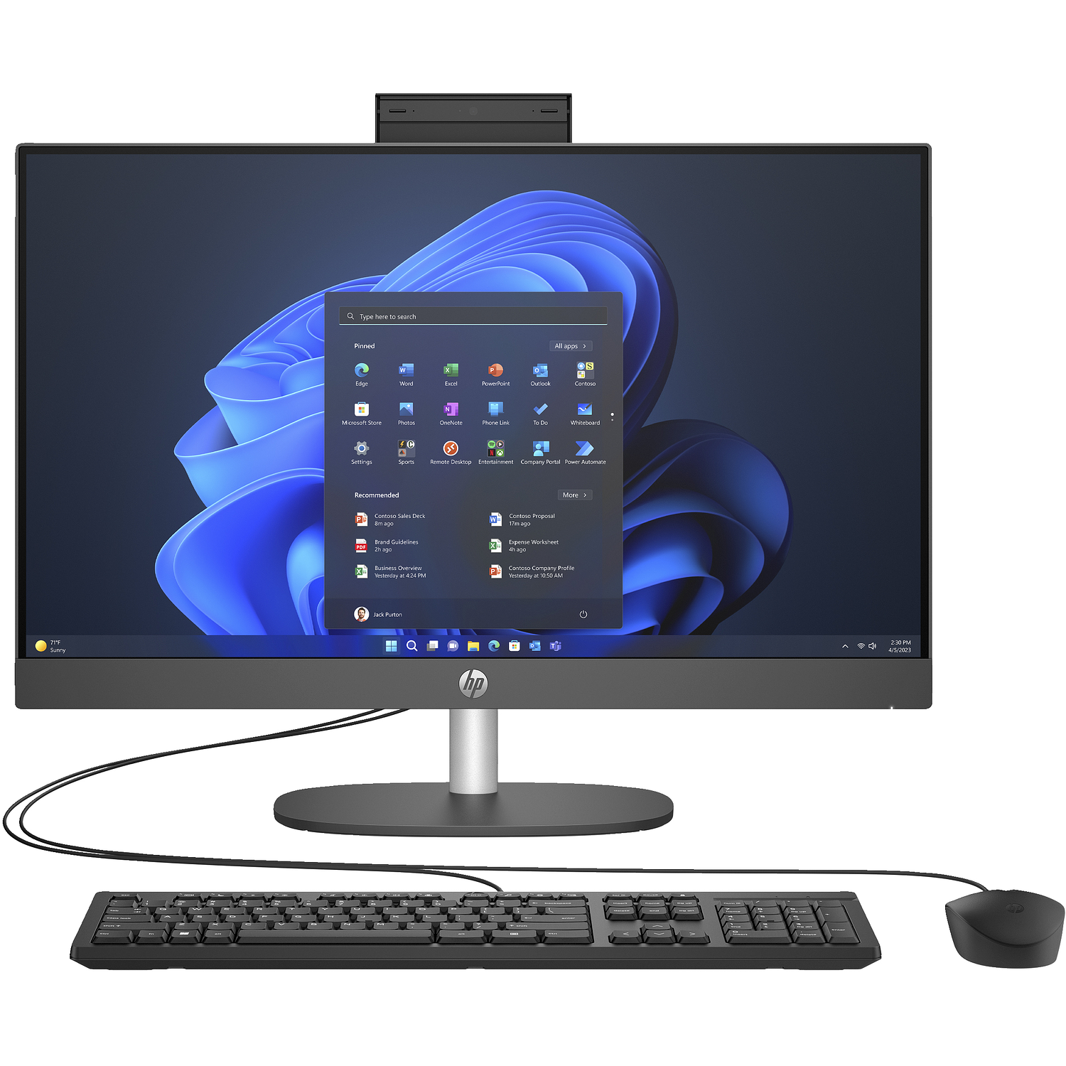 HP ProOne 245 All in One 23.8 Pulgadas Ryzen 5 7520U Free DOS 1