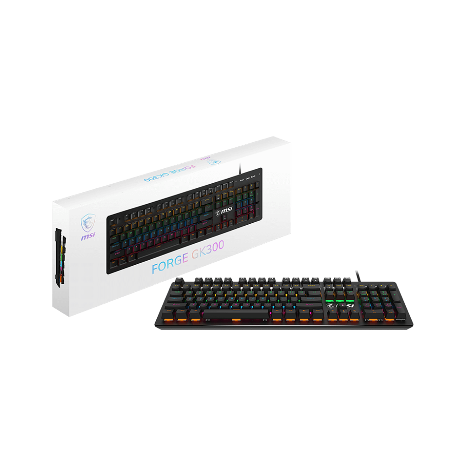 MSI Forge GK300 Teclado RGB Gamer Mecanico Switch Azul 5