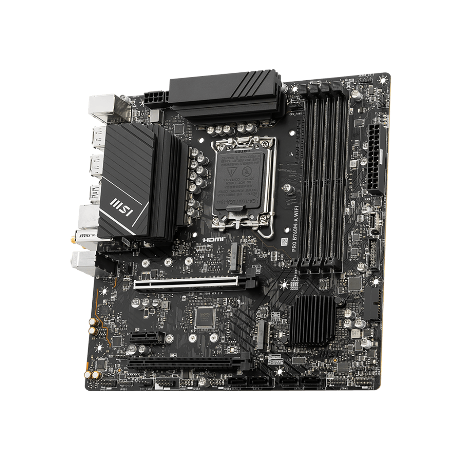 MSI PRO B760M-A WIFI Placa Madre LGA1700 Socket Intel B760 3