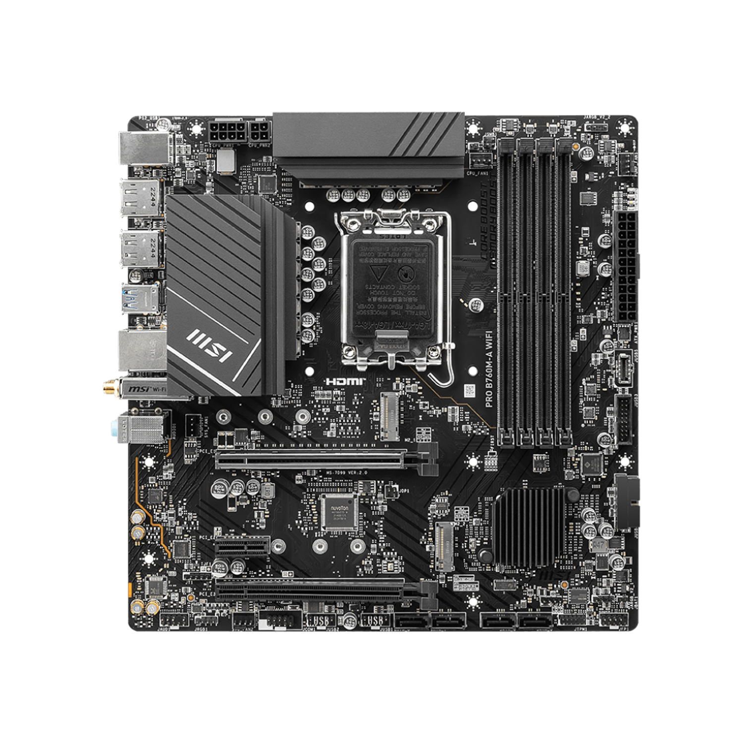 MSI PRO B760M-A WIFI Placa Madre LGA1700 Socket Intel B760 2