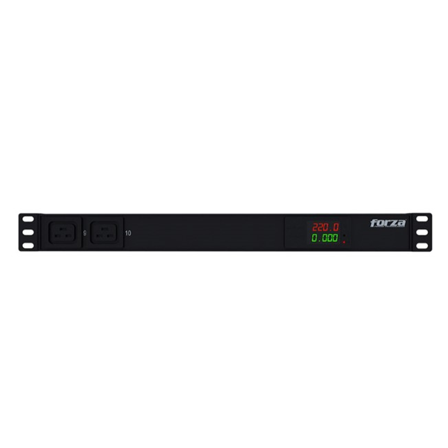 Forza FPD-1012M1U PDU Medible 4000W, 10 tomas, 1U, 220V, Entrada C20, Salida (8xIEC C13, 2xIEC C19) 1