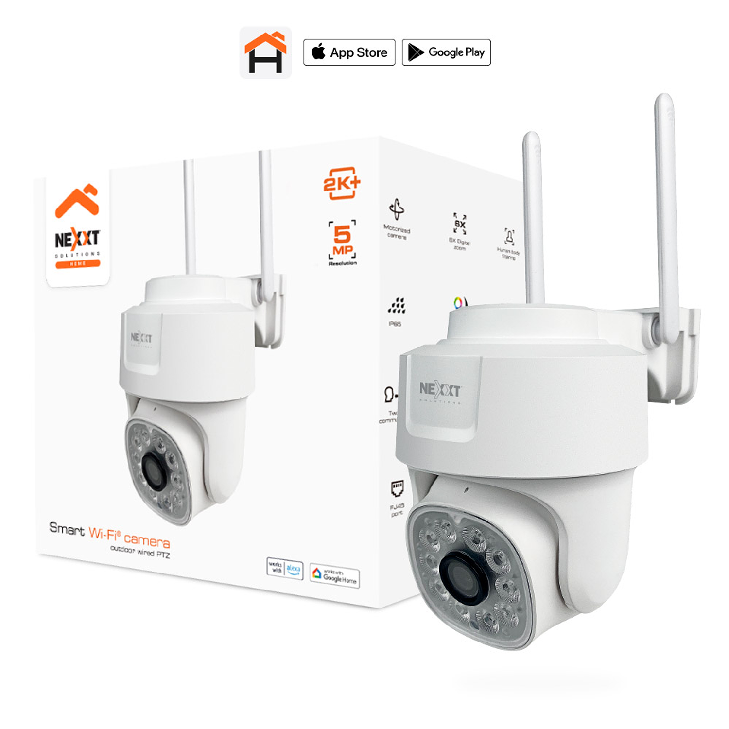 Nexxt NHC-OP10 Cámara Inteligente Wi-Fi 2K+ 5MP RJ45 1