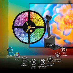 Nexxt Solutions Home NHB-S615 Cinta LED y Cámara Para TV 55-65