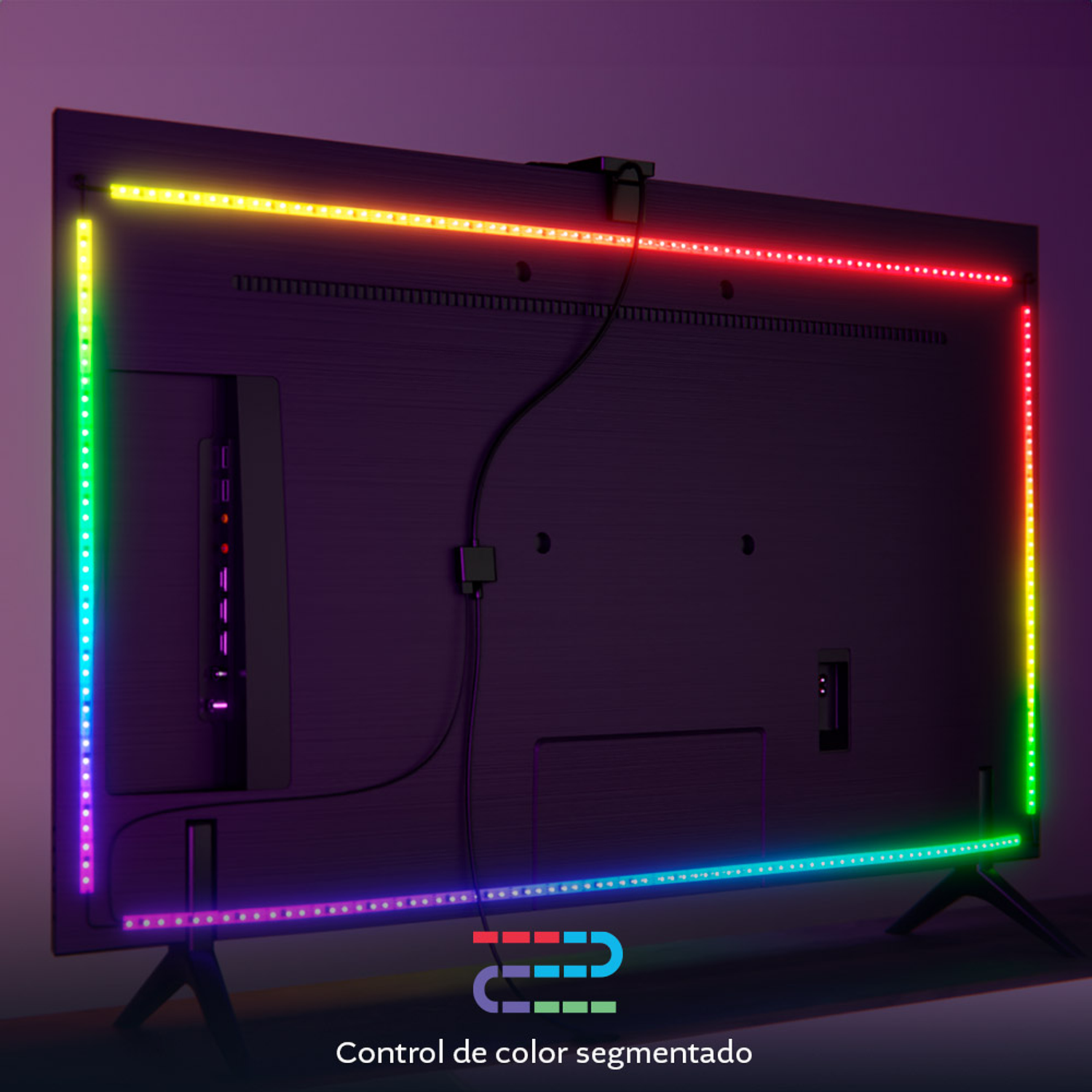 Nexxt Solutions Cinta LED Inteligente con Cámara para TV, Control por App y Asistentes de Voz 3