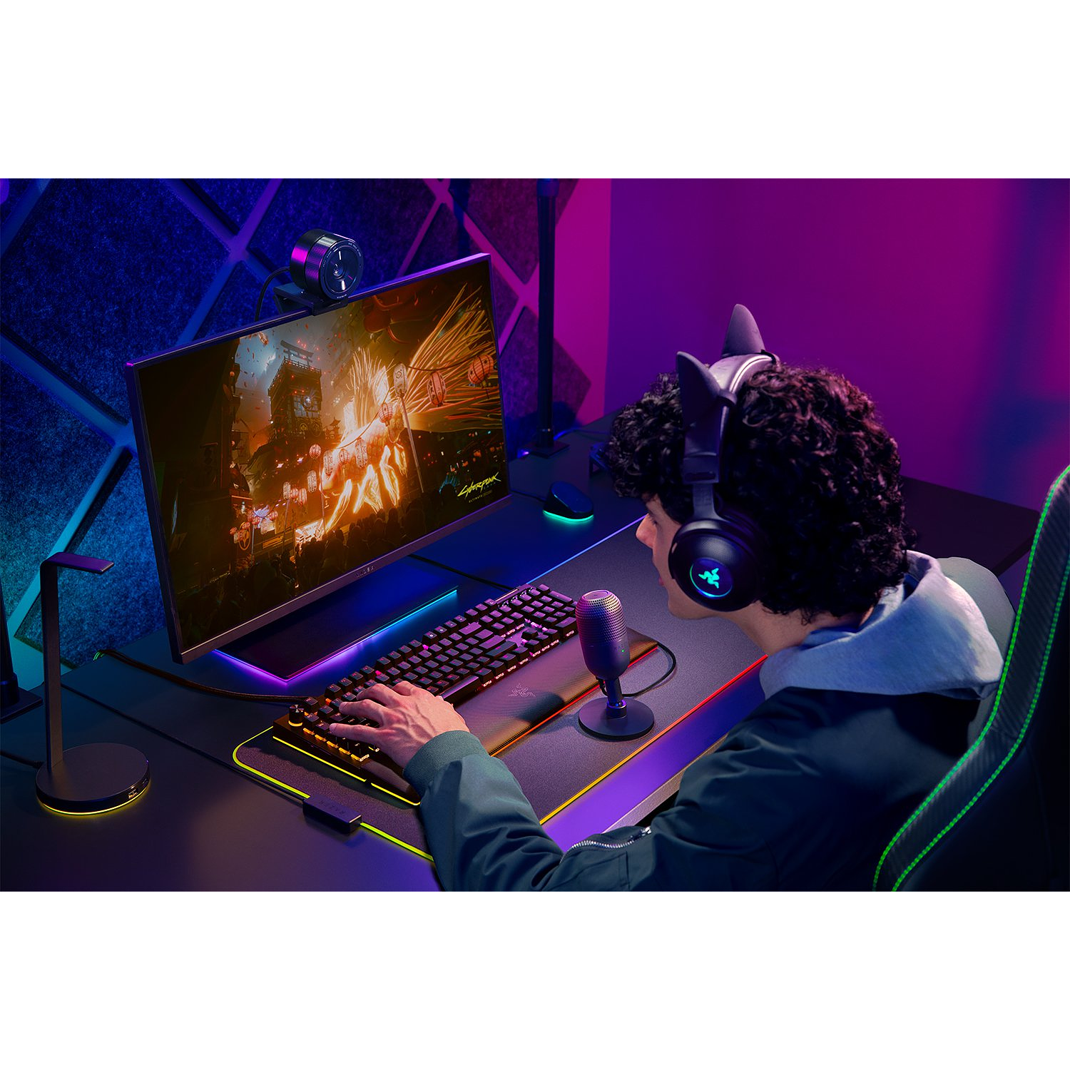 Razer Seiren V3 Mini Micrófono USB Pulsación Para Silenciar Para Streaming  6