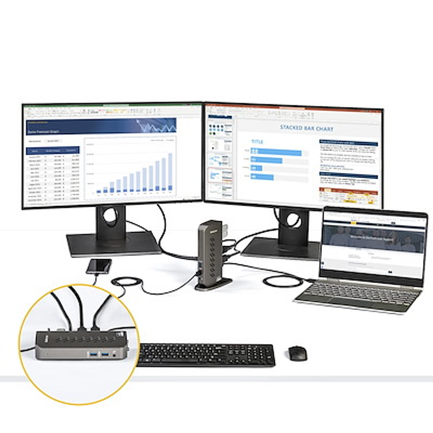 StarTech DK30A2DHU Base De Acoplamiento USB-C y USB-A Universal 8