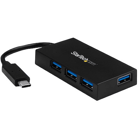 StarTech Hub USB-C De 4 Puertos USB 3.0 De Alta Velocidad Con Carga Rápida BC 1.2