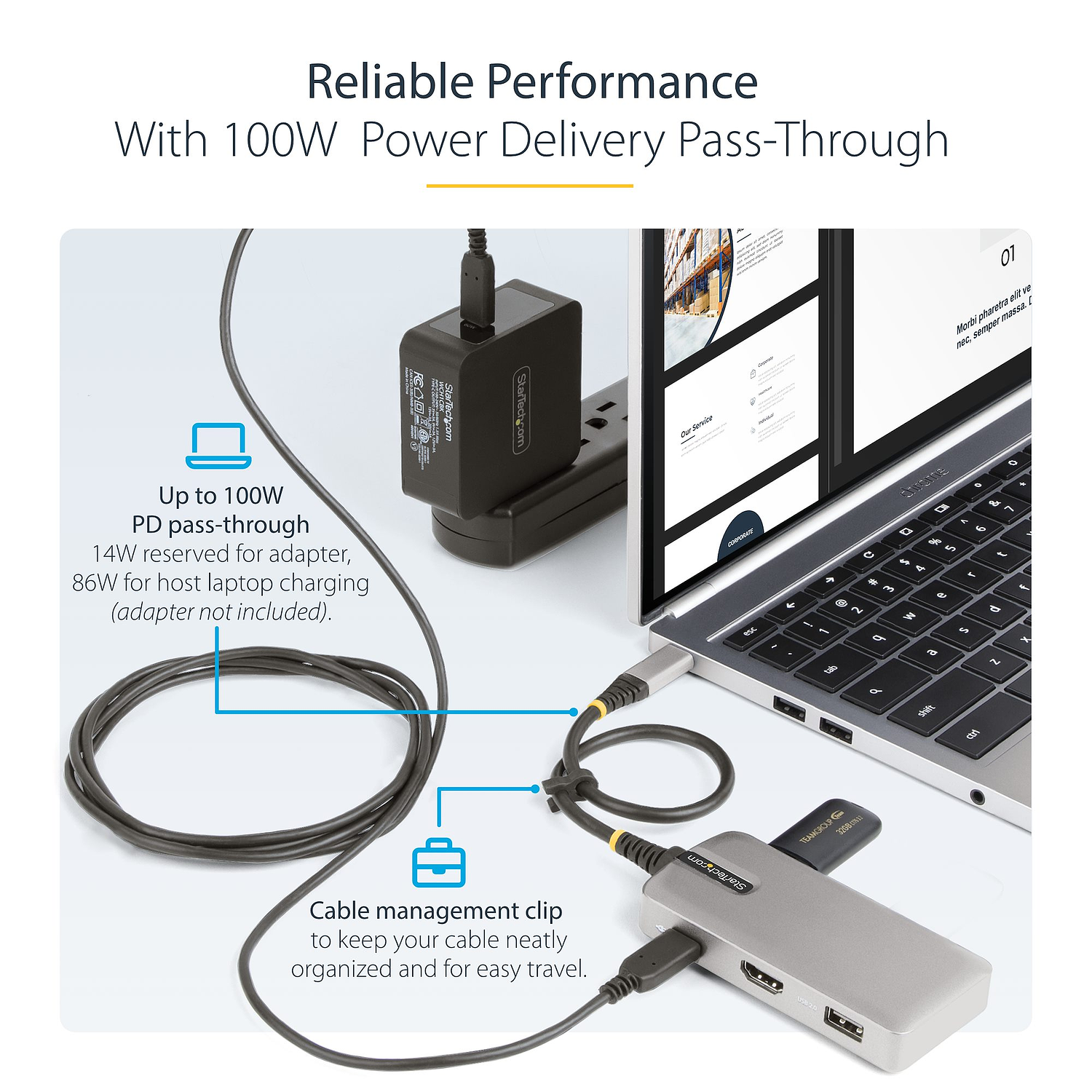 StarTech Docking Station USB-C 5 En 1 HDMI 4K 60Hz, 3 Puertos USB 3.0 y Certificación Chromebook 11