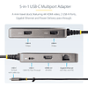 StarTech Adaptador USB-C 4K HDMI Hub USB 3.0 x2, PD 100W, Gigabit Ethernet