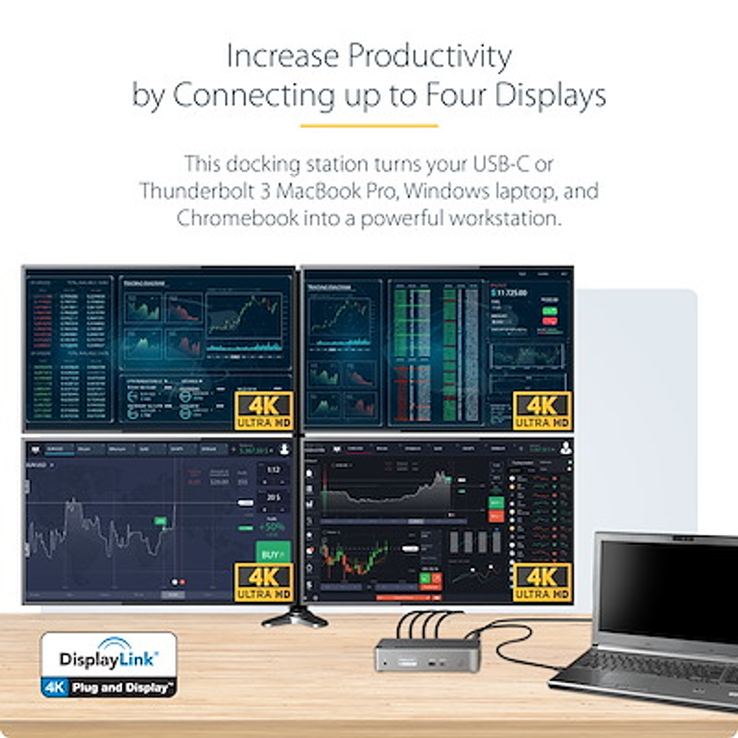 StarTech Estación De Acoplamiento USB-C 4K 60Hz Con Power Delivery 100W y Ethernet 2